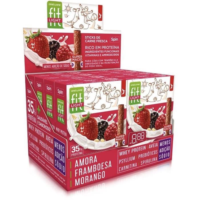 Kit Petisco Natural Saudável Amora Framboesa e Morango 8 unidades