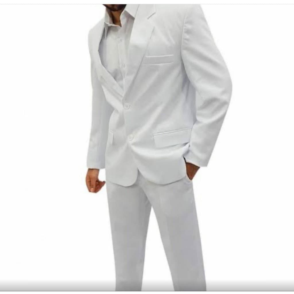 Terno Branco Luxuoso -(palitó+calça+cabide+capa Protetora)