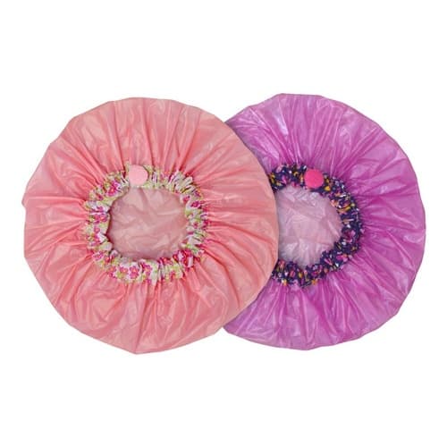 Touca Para Banho Luxo Com Elástico Impermeável - 02 Unidades