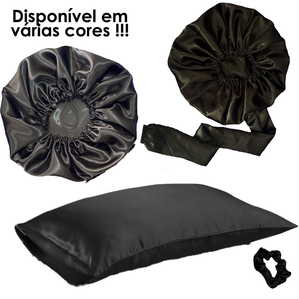 Kit Todo Em Cetim anti frizz +Toca Dormir +Difusora +Fronha +brinde