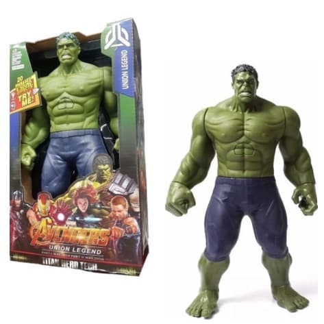 Boneco Vingadores Hulk  30 cm Vingadores Avangers Marvel Boneco Brinquedos c/ som e led