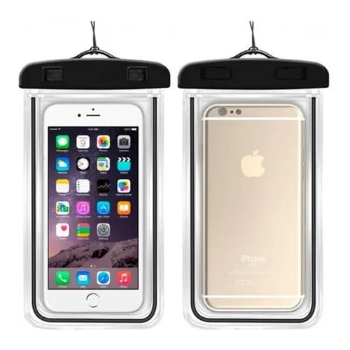 KIT Capa Bolsa Prova Dágua Impermeável Celular Transparente Universal Capa Celular Dágua