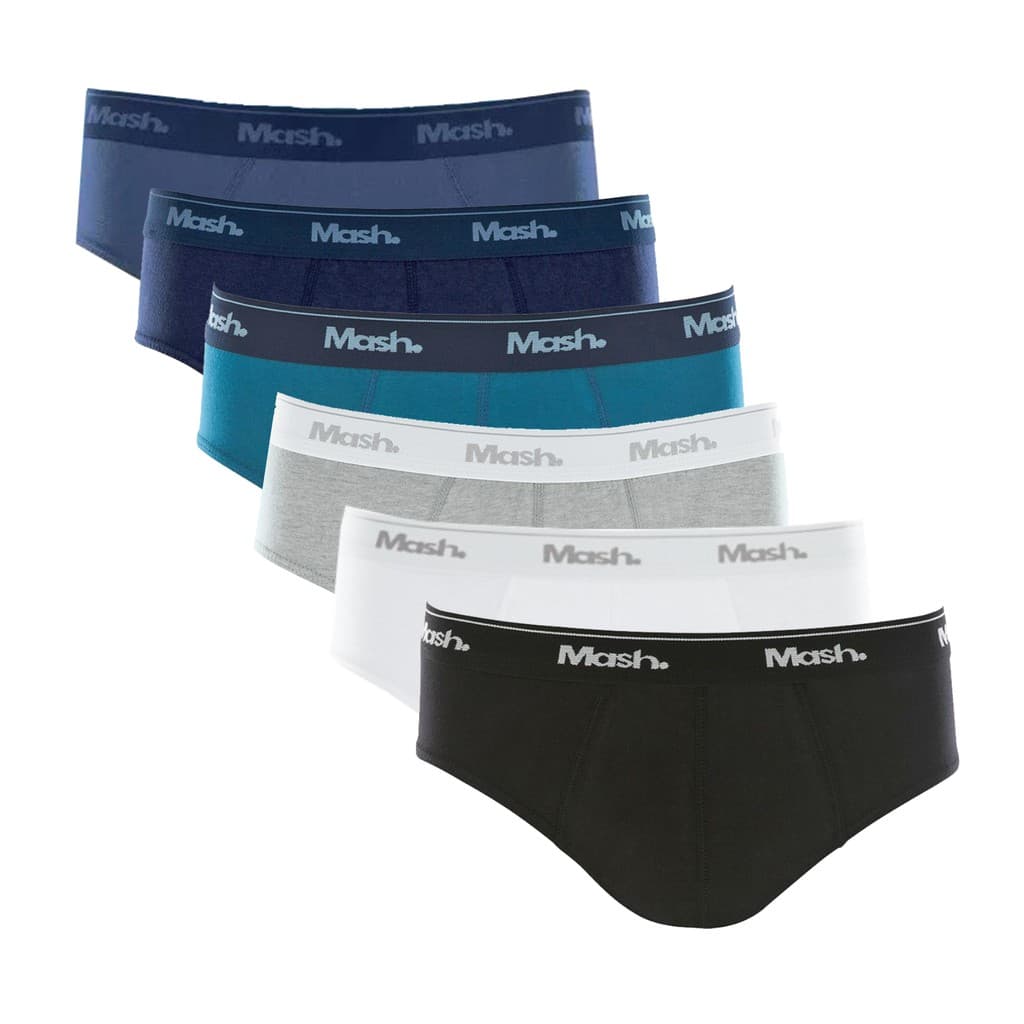 Kit C/ 6 Cuecas Mash Slip 10.04 Algodão Original