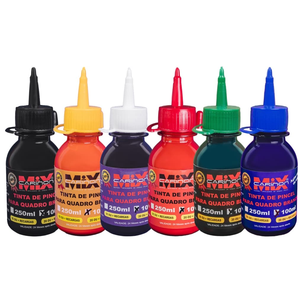 Tinta Para Marcador De Quadro Branco 100 Ml Carinon Mix - NÃO MANCHA O QUADRO