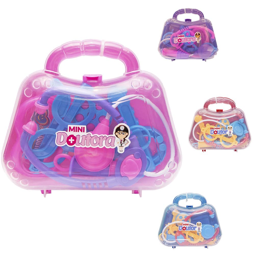 Maleta Médica Infantil Maletinha Criança Brinquedo Mini Doutor Médico 7 peças Menino Menina Presente