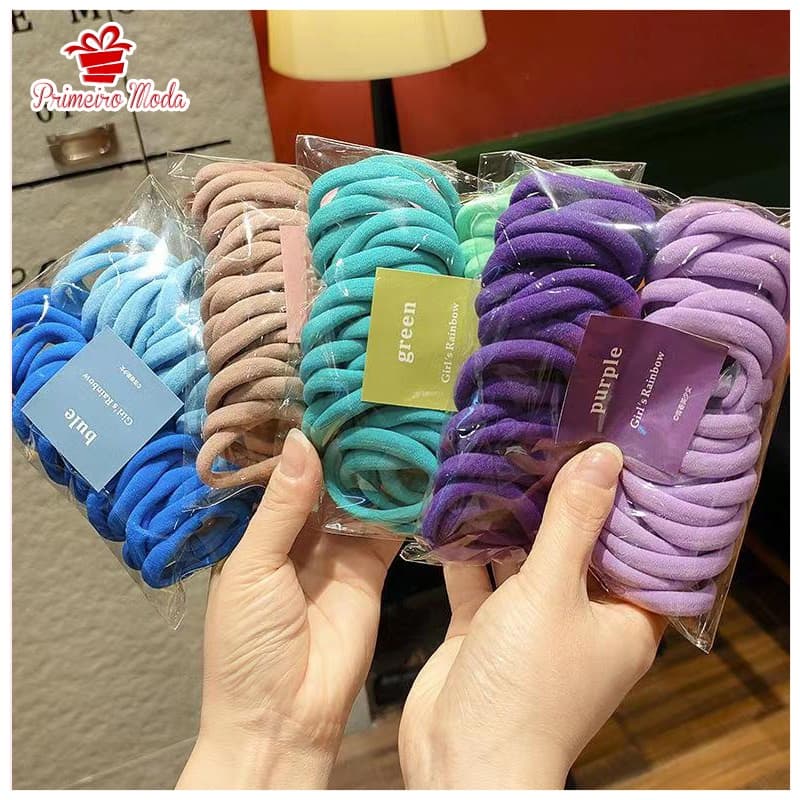 kit 50 xuxinhas Elástico de Cabelo  Xuxinha Criança Adulto Rabicó