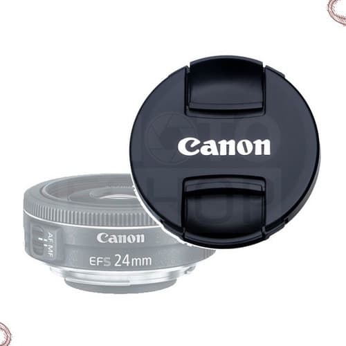Tampa Canon Lente 24mm 40mm Stm Frontal Diametro de 52mm Logotipo