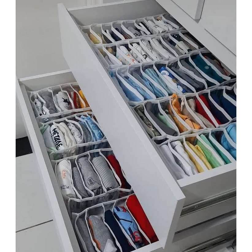 kit 8 Colmeia organizadora para de gavetas/cuecas/calcinhas/meias/ou baby (2P+2G+4M) - Organizalux