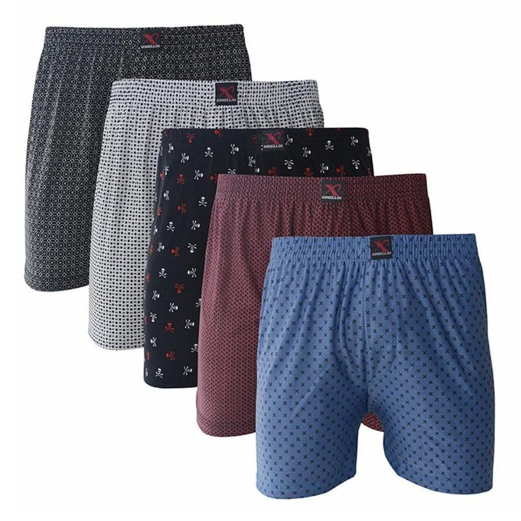 Kit com 3 ou 5 Cueca Samba Canção Adulto Somellos P ao EXGG