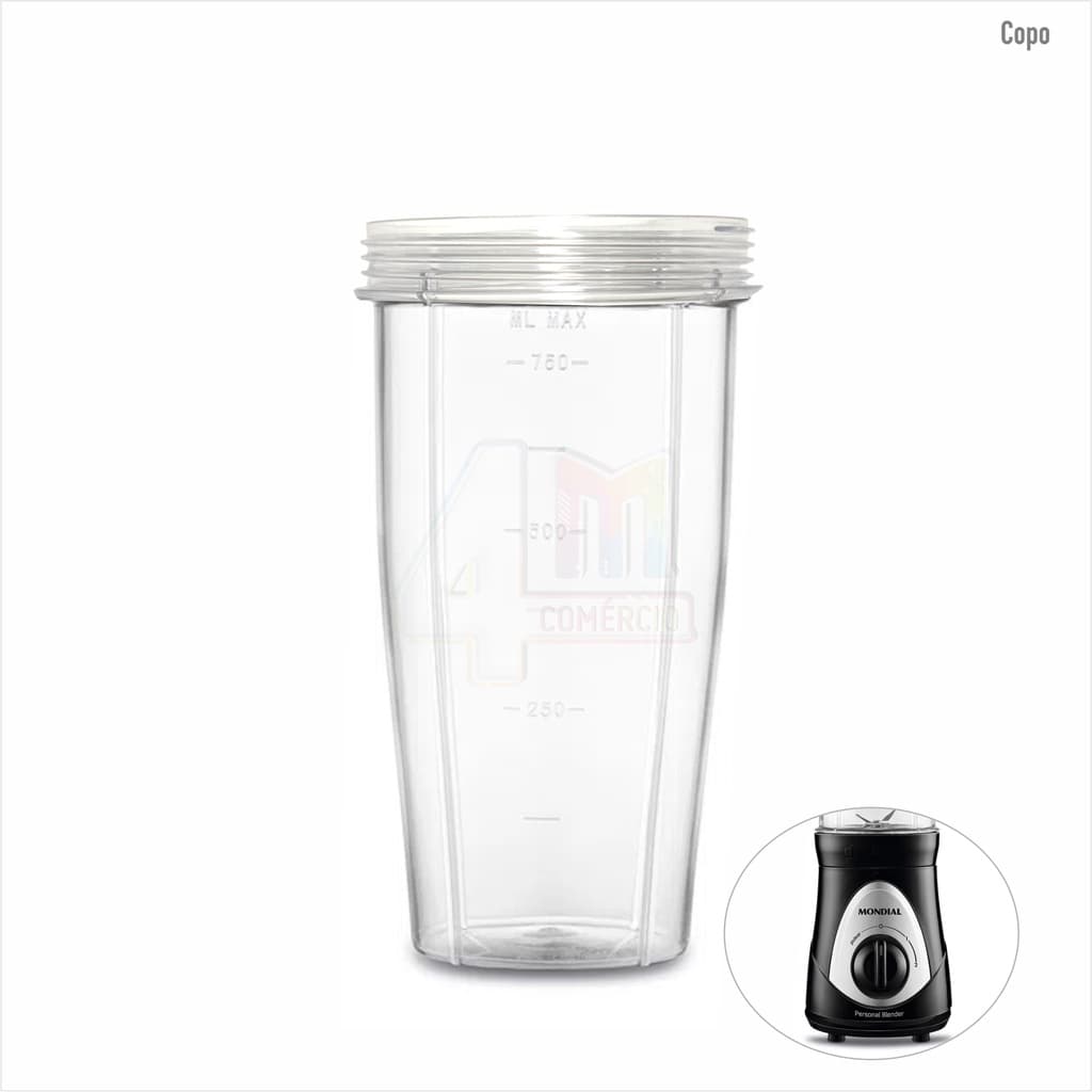 Copo Liquidificador Portátil Compatível com Mondial Personal Blender DG 01