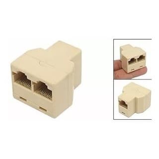 Adaptador Emenda Duplicador  Para Cabo De Rede Rj45 LAN Ethernet Fêmeas