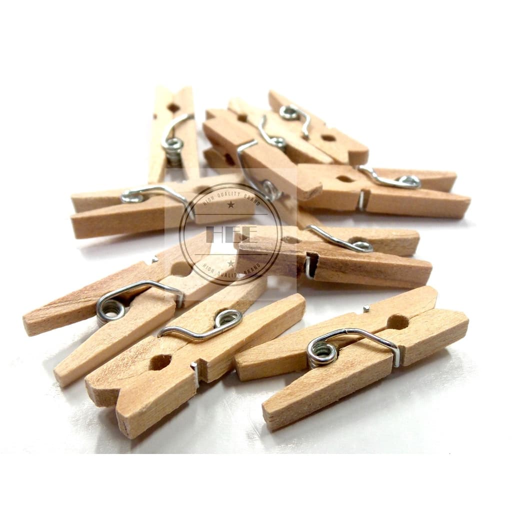 100 Unidades Mini Prendedor De Madeira - 2,5cm Pregador Mini