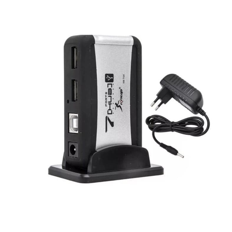 Hub Usb 2.0 C/ 7 Portas Extensoras C/ Fonte Bivolt Barato