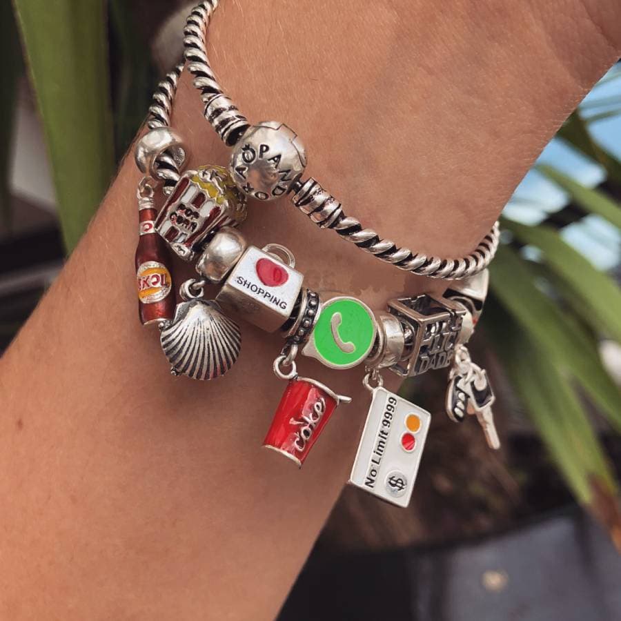 Berloques Diversos Banhados a Prata 925 Pingentes Pendurados Para Pulseira