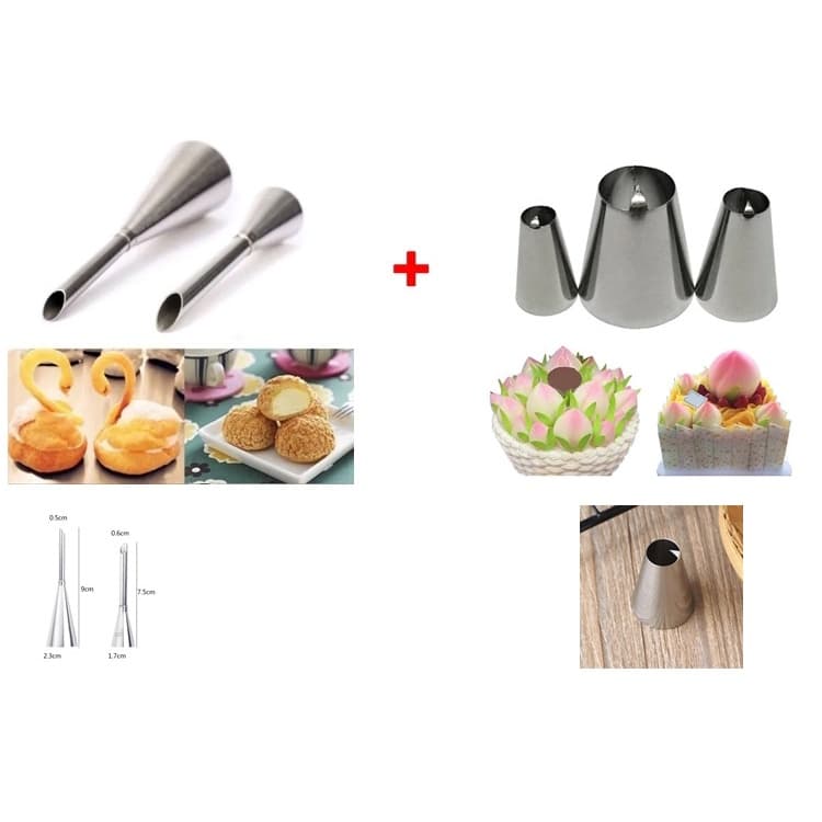 Bico P/ Por Recheio +  3 Peças Bico Pêssego (Grátis 2 adaptadores ou 1 sacos master)