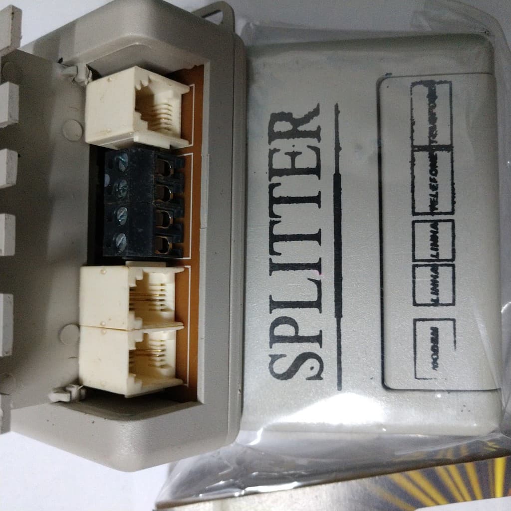 Splitter Adsl Filtro Separador Sinal, Dados E Voz A-22 2-pçs