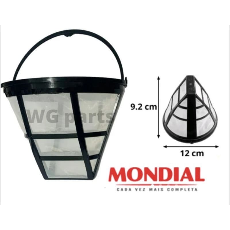 Coador Filtro Permanente Cafeteita Mondial Dolce Arome 32 e 24 e 20 Xícaras