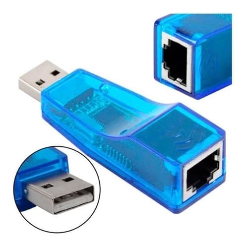 Adaptador Conversor Placa Rede Rj45 Usb Internet Notebook Pc AZUL