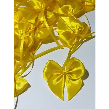 Laço de Cetim 5x5cm com fita para amarração - 10 unidades - Decorações doces, bolas e esferas acrilicas e lembrancinhas