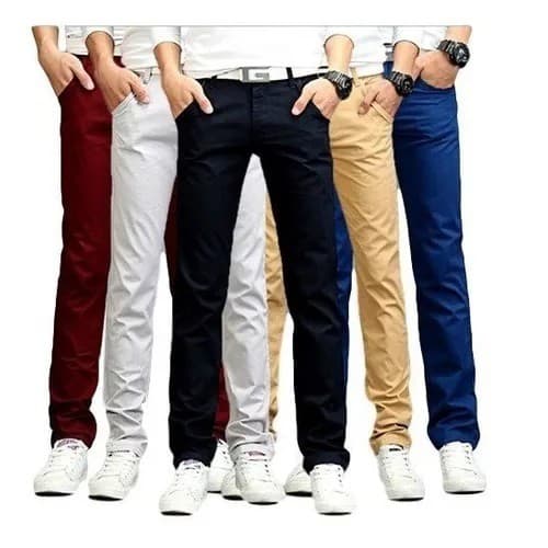 Calça Colorida Masculina Sarja Modelo Skinny. Ref: 089