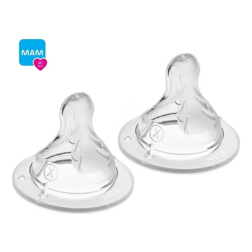 Bico Mamadeira X MAM 6+m - FLUXO SUPER RAPIDO c/2 uni