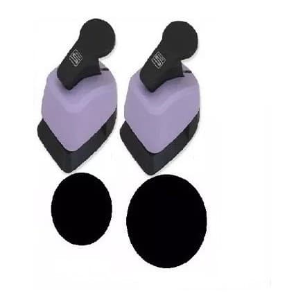 Kit Cortador Furador 38mm + 25mm Circulo Liso - Eva Papel