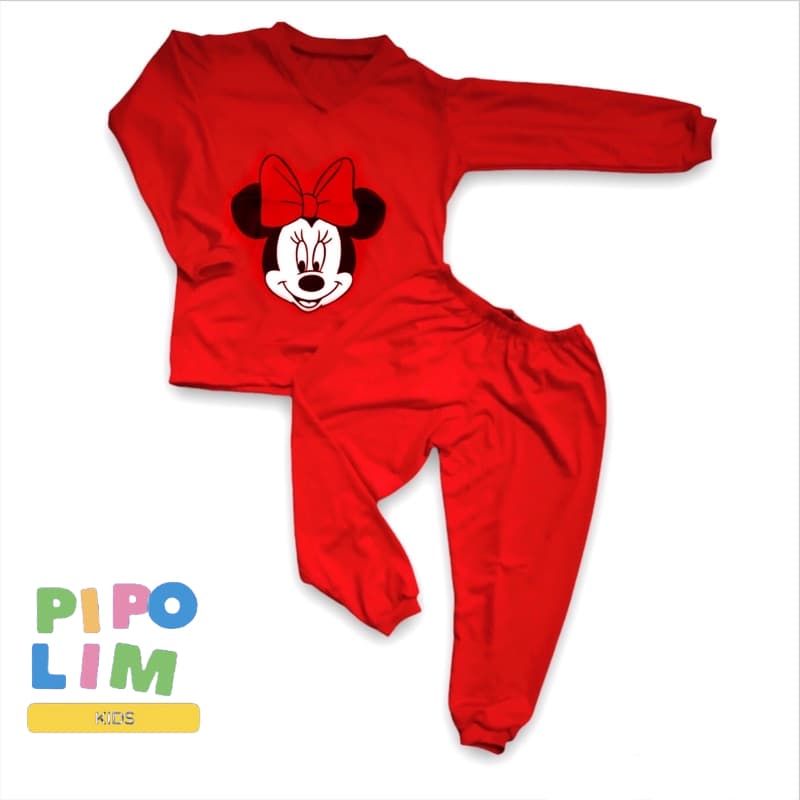 Pijama infantil menina feminino - manga longa e calça - tamanho 1 a 10 anos roupa meia estação