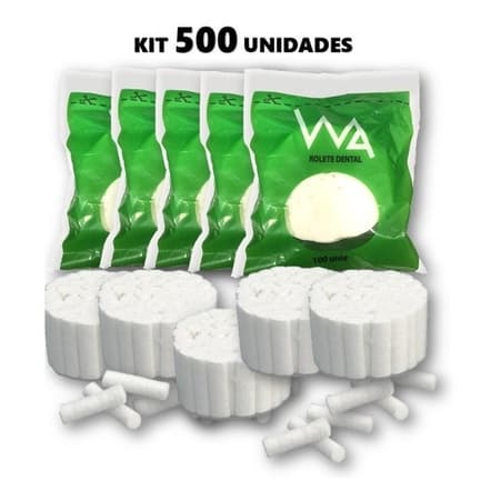 500 Unidades Rolete Algodao Wa - 5 Pct 100 Un Cada