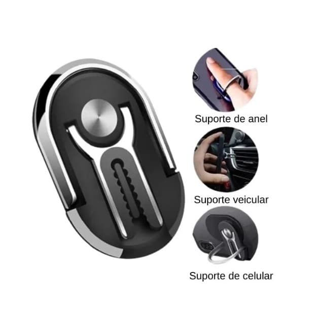 Suporte Para Celular 3 Em 1 Saida De Ar Anel Dedo Universal