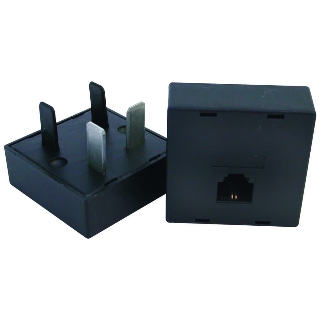 Adaptador Pino Padrão Telefone + RJ11 Preto Macho Radial
