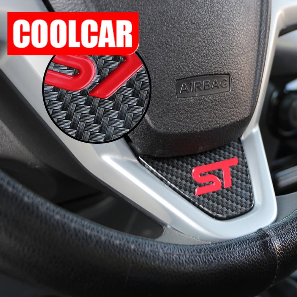 Logotipo Abs Adesivo ST Ford Fiesta 2009-2016 Decoração Volante