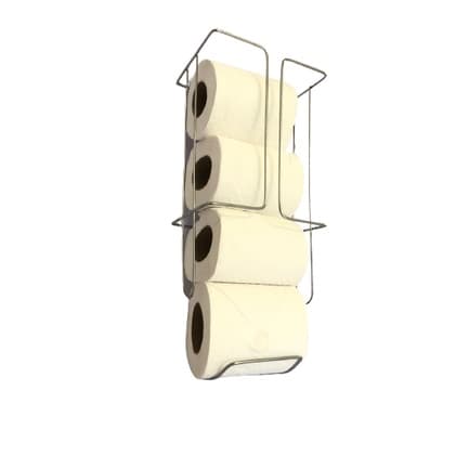 Porta Papel Higienico 4 Rolos aço Cromado