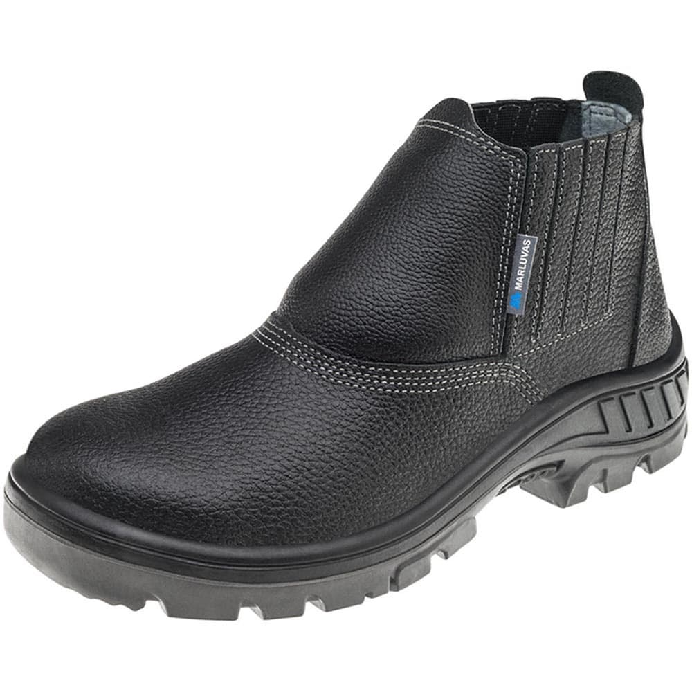 Bota Botina Segurança Ocupacional EPI Marluvas 95B19-Bp Couro bico PVC Elastico Solado Bidensidade