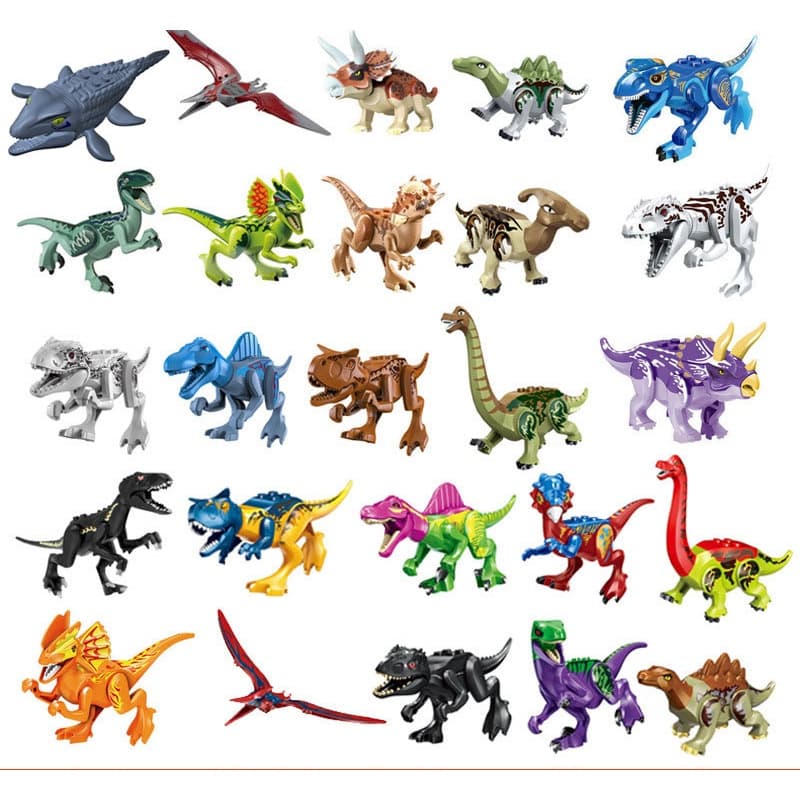 Dinossauro Jurássico/Stegossauro/Dragão Duplo De Crista/Besta Brinquedos De Blocos De Construção - 41 Modelos