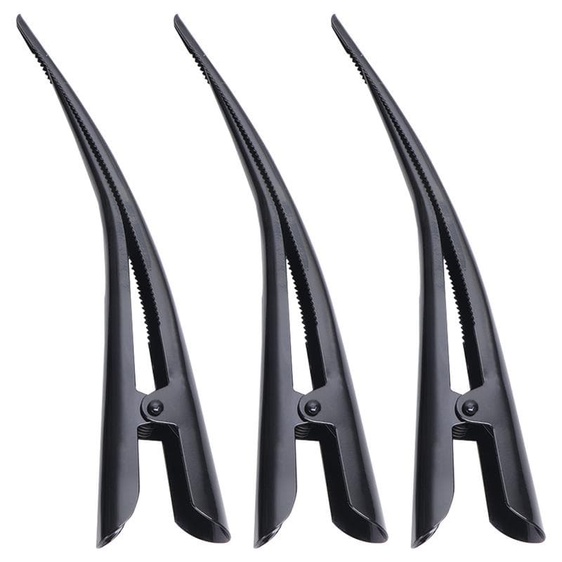 3 Prendedor De Cabelo Bico De Pato Presilha Metal Grande 12,5cm