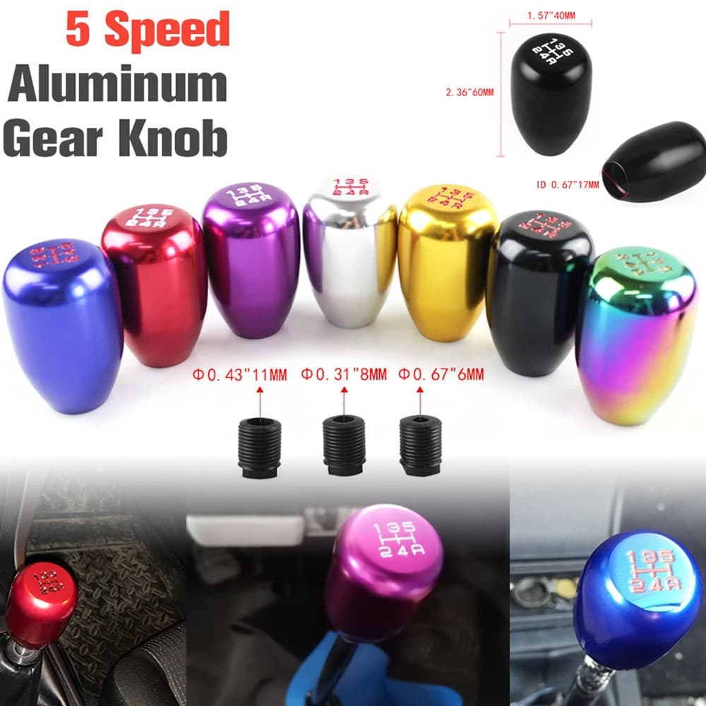 Corrida 5 Velocidades Manípulo De Mudança De Marcha Em Alumínio Para Carros Manual Automático