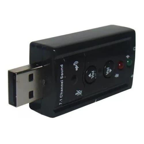 Placa De Som Virtual Usb 8.1 Canais Entrada Fone E Microfone