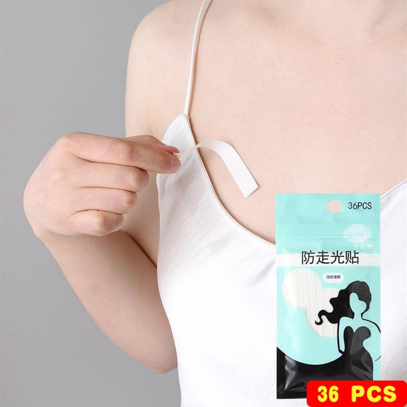 36 Pçs Adesivo Transparente Invisíveis/Fita Adesiva Dupla-Face Sem Costura Com Gola Em V