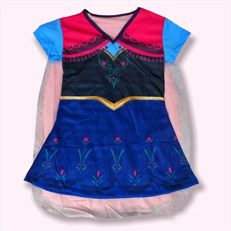 Fantasia Temática Anna Frozen Infantil Feminina Princesa Barato Menina Promoção