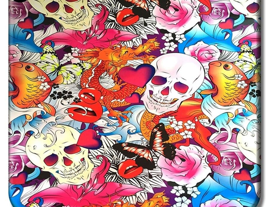 PELICULA WTP PINTURA HIDROGRÁFICA - CAVEIRAS E CARPAS - TAM 1M X 50CM