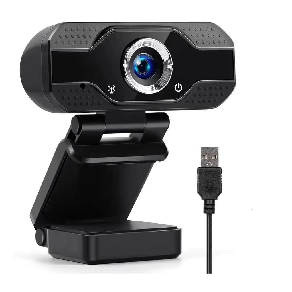 Camera Webcam Full HD USB Mini Camera 360° Com Microfone e Suporte Para Monitor