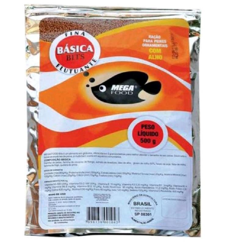 Ração Mega Food Bits Fina 500gr