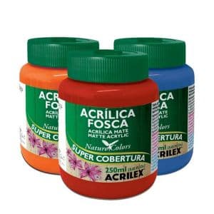 Tinta Acrílica Fosca Acrilex 250ml - Diversas Cores - Arte, Artesanato e Impressão 3D