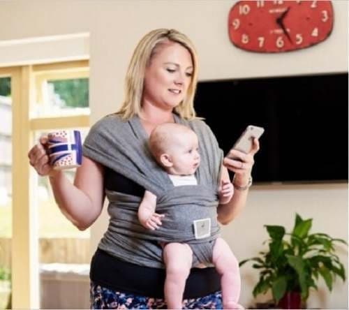 Wrap Sling Cinza Mescla De Algodão