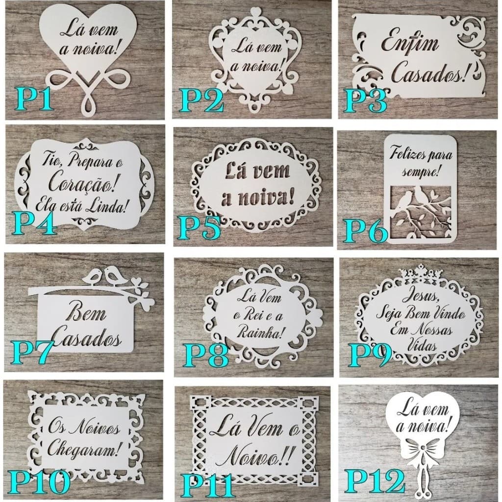 4 Placas Casamento Págem Debutante Personalizada 12 Modelos