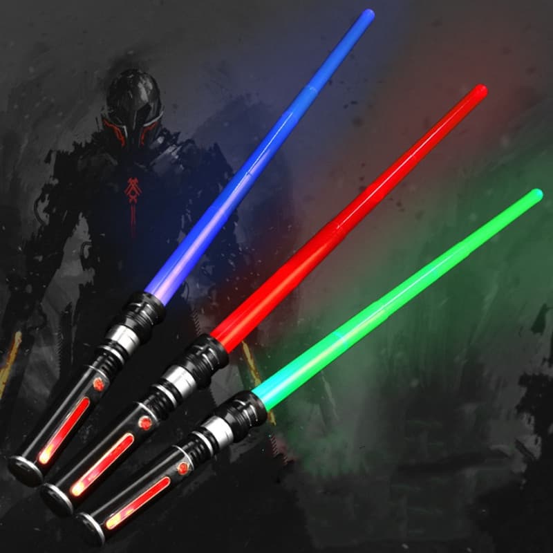 Cosplay Star Wars Sabre De Luz Brinquedo LED Som Espada Jedi Luminosa Darth Vader Estatueta Festa Fornecedor Adereços Me