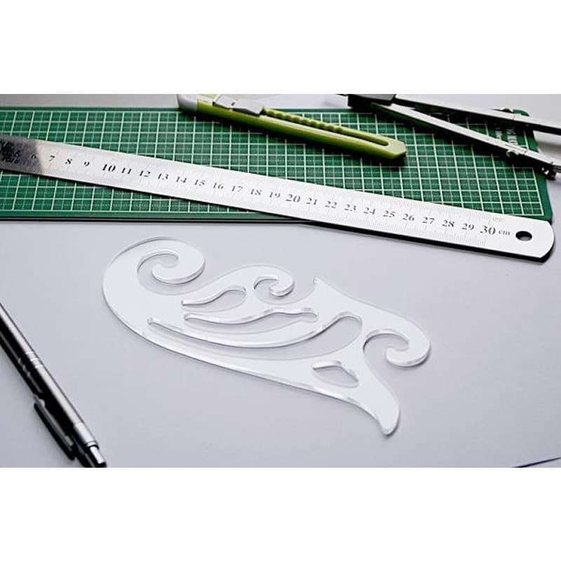 Curva Francesa Acrílica Transparente Pequena  Ref 1105 - Fenix