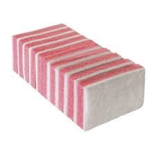 Kit Esponja Dupla Face Sanitária Rosa 110x75cm C/10