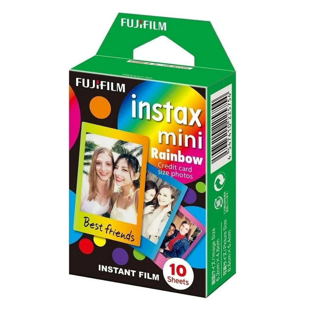 Filme Instantâneo Instax Mini Rainbow 10 Fotos - Fujifilm Original com NF