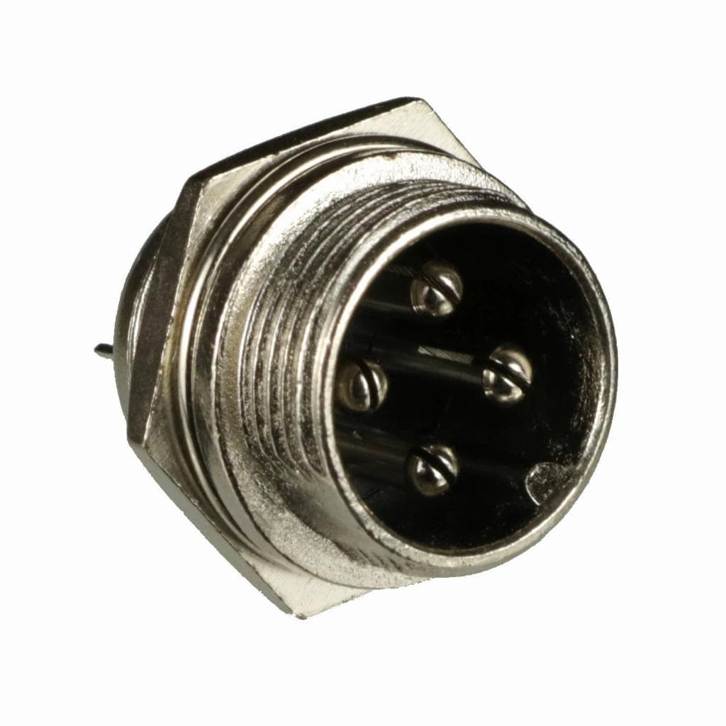 5 Conector de Aviação Circular Mike GX16 4 Vias Macho Painel